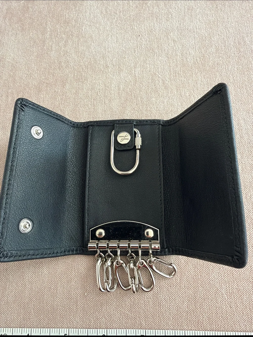 Black Leather Key Case for Men